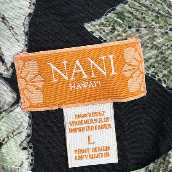 NANI Hawaii Women's Vintage Floral V-Neck Top Large - Picture 2 of 4